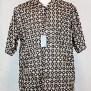 Daniel Cremieux Short-Sleeve Printed Button Down Shirt Medium